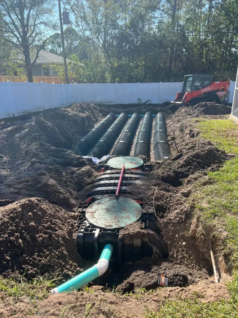 Residential drainfield installed by Crotty Services