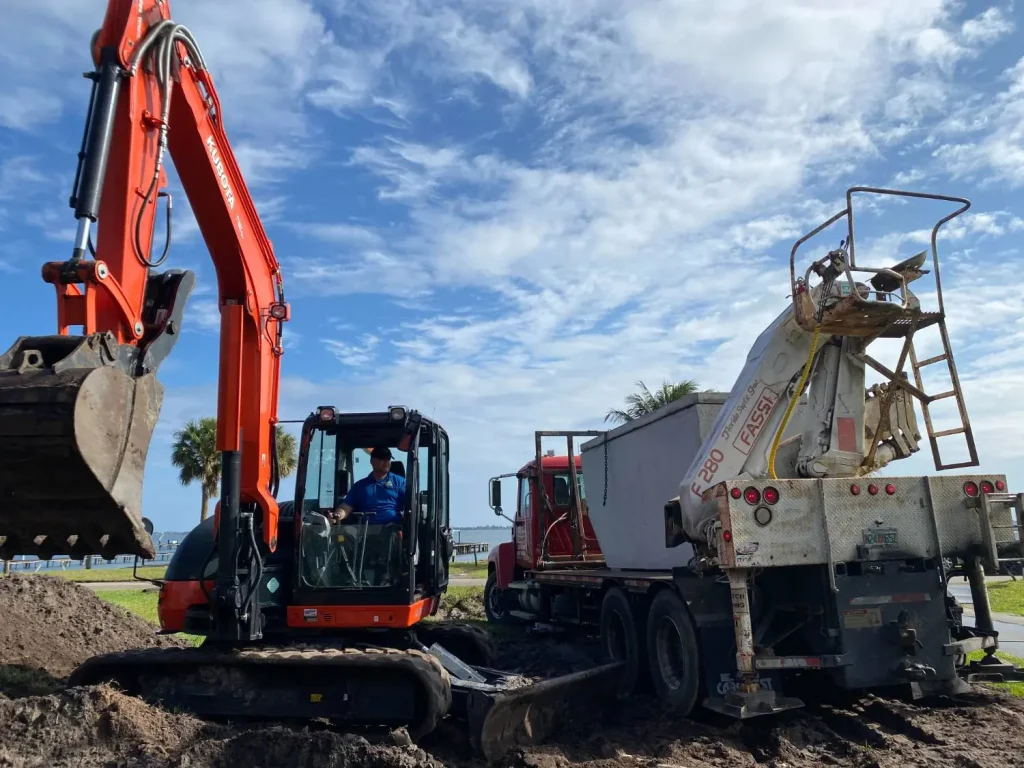 Crotty Services crew working in Merritt Island